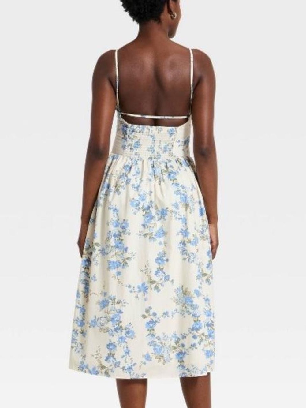 A New Day Blue Floral Midi Dress - Picture 3 of 7